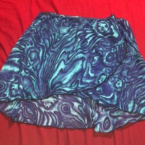 Blue wrap skirt